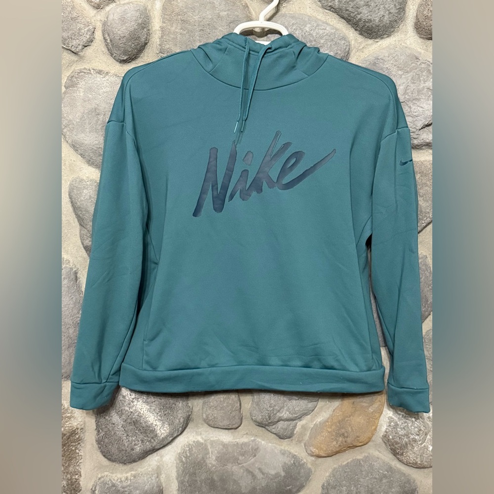 Pullover Hoodie Nike Women’s Teal Logo Sweatshirt Medium